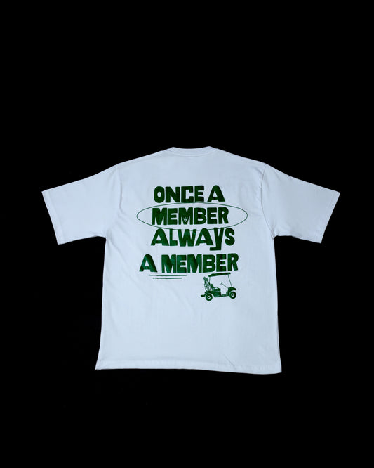 Always A Member White/Green Tee